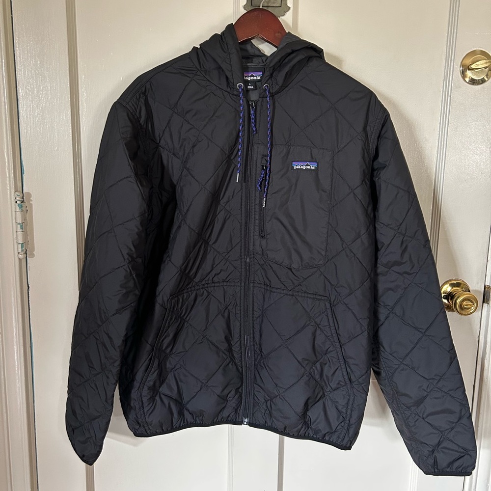 Patagonia Diamond Quilted Bomber Hoodie Jacket